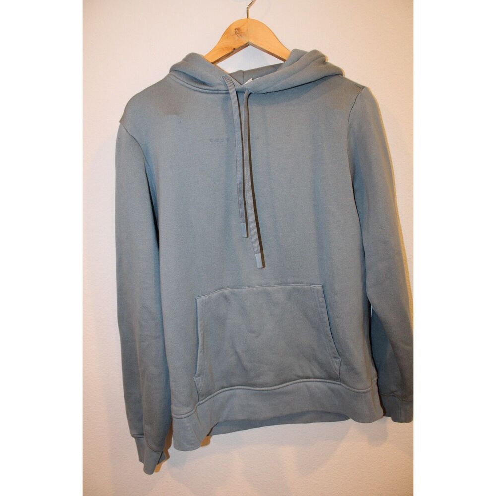 Cozy Earth Men's size medium slate blue modal blend pull over hoodie
